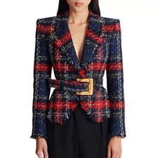 Giacca Donna Elegante Tweed