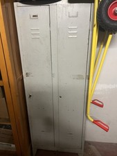 ARMADIO SPOGLIATOIO A 2 POSTI IN Metallo CON SERRATURA GRIGIO 66x33x180h