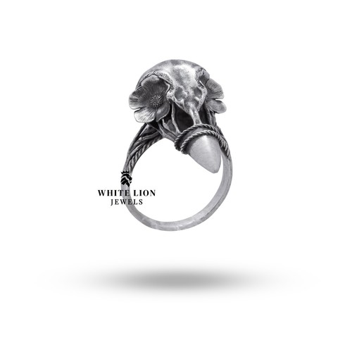 Anello teschio uccello - anello,
