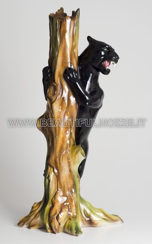 Pantera albero ceramica - pantera, in