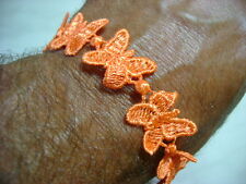 BRACCIALE MACRAME' MODELLO FARFALLA COLORE ARANCIONE