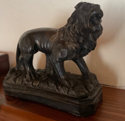 Leone scultura gesso - scultura,