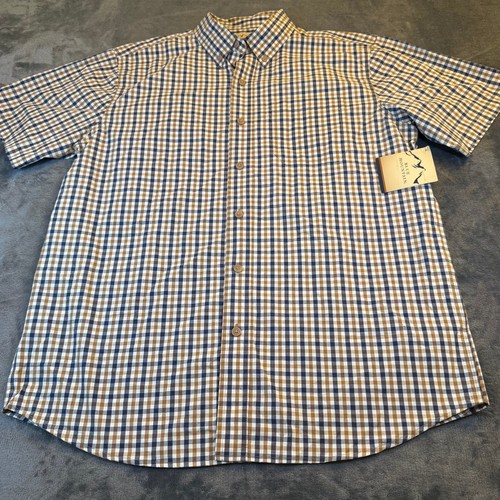 Camicia blu montagna quadri - montagna, a