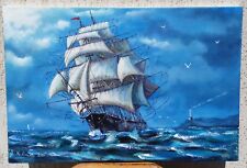 "Veliero al Faro" 2020 quadro