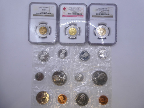 Lotto misto monete canadesi - di,