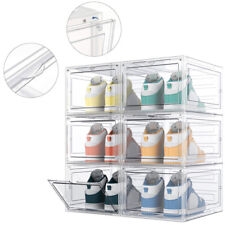 6 Scatole Grande scarpe Scarpiera Cassetto Trasparente Organizzatore impilabili