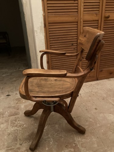 Sedia antica legno barbiere - in,