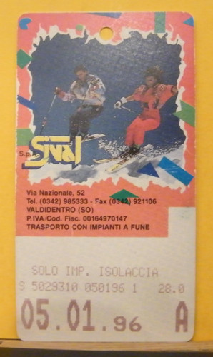 Biglietto funivia sival - biglietto,