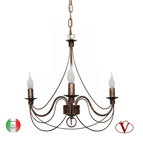 Lampadario arte povera ferro