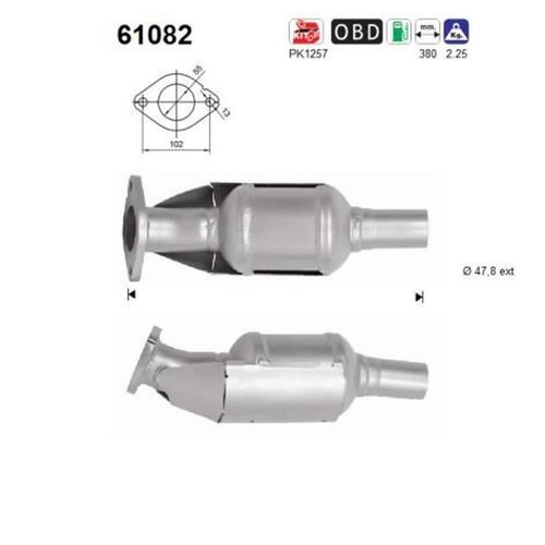 Catalizzatore 61082 per - catalizzatore, kia