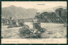 Imperia Ventimiglia Ponte sul Roia Treno cartolina MT3691