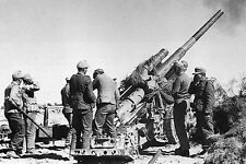 WW2 - Canon de 88 mm de l'Afrika Korps à El Alamein en 1942