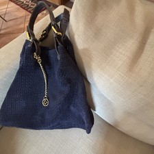 Borsa Scamosciata Blu, Con