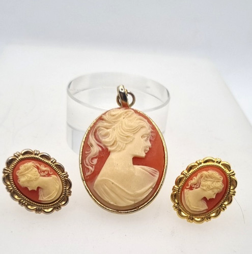 Cameo demiparure orecchini - cameo,