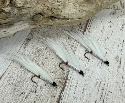 White death zonker streamer - white,