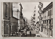 cartolina crotone via cutro animata viaggiata 1963 formato grande