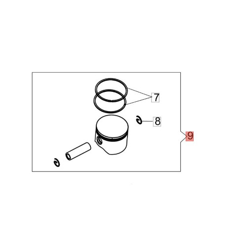 Efco kit pistone completo - completo, di