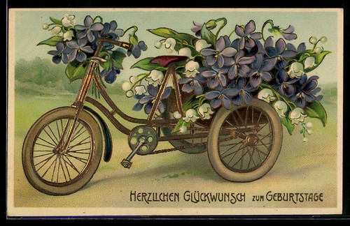 Cartolina una bici carico - da,