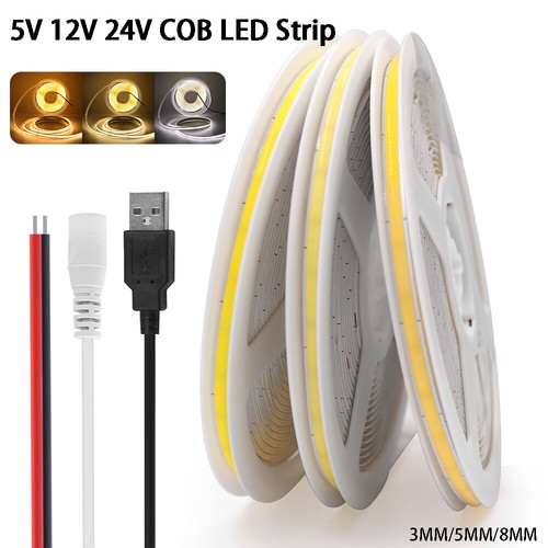 Striscia led cob 12v - cob, 24v