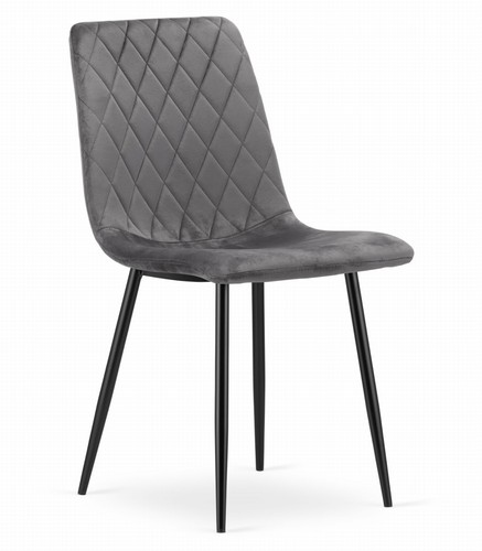Sedia torino velluto - sedia, grigio