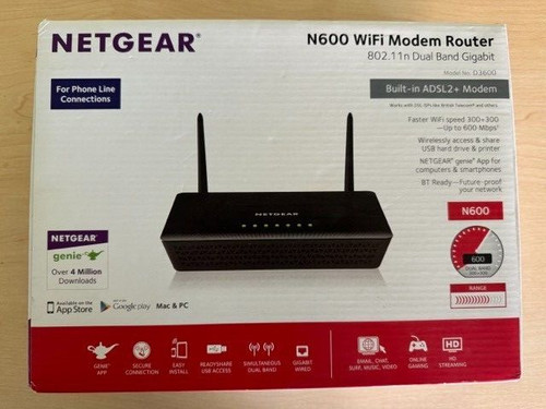 Netgear n600 d3600 100uks - n600, d3600-100uks*