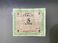 Italy 5 Lire 1943 Circulated