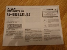 Manuale istruzioni per Aiwa