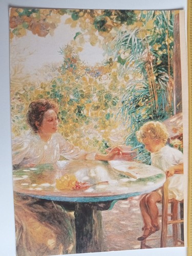 Vintage art view postcard - view, la