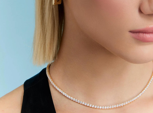 Collana tennis placcata - tennis, oro