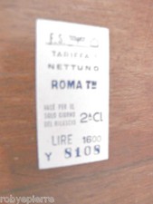 Biglietto ferroviario del treno train ticket  26 7 luglio 1981 FS roma nettuno 
