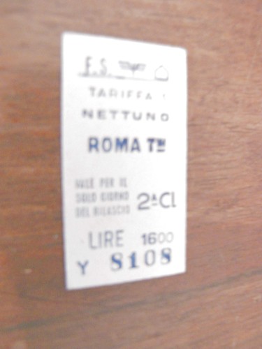 Biglietto ferroviario del