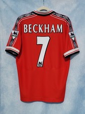 MAGLIA SHIRT UMBRO MANCHESTER UNITED 1998-1999 TREBLE BECKHAM 7 M ORIGINAL...