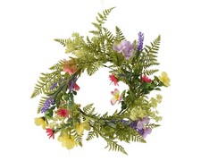 GHIRLANDA PRIMAVERA D45 H10 CM FIORI DI PESCO/MARGHERITE/LAVANDA