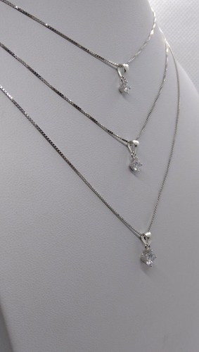 Collana argento scalare - argento, tre