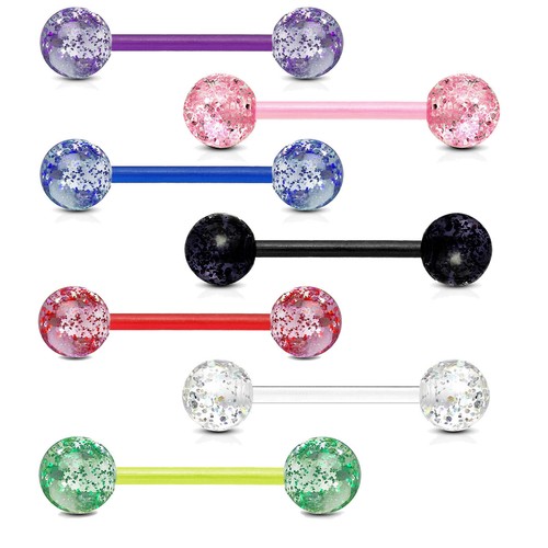 Piercing lingua glitter