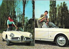 CARTOLINA ALFA ROMEO GIULIETTA SPIDER PININFARINA ANNI 1960 NON VIAGGIATA LOTTO 
