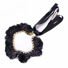 Marni Collana Necklace Gold Chain Black /Kh Ladies