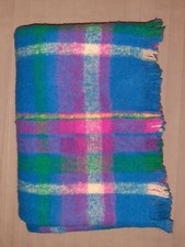 Coperta Plaid Mohair Lana Morbida Vintage Robin Hood Made In Italy