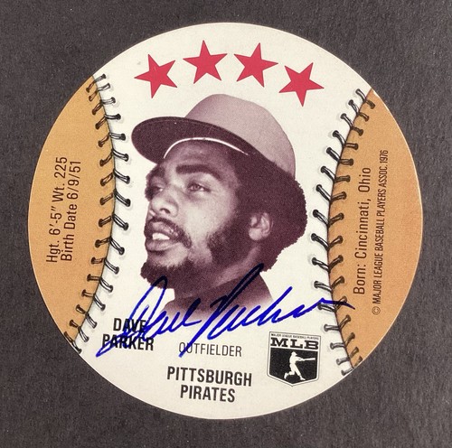 Scheda autografa dave parker - scheda,