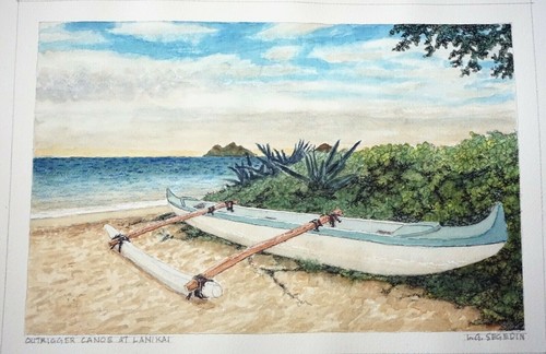 Quadro acquerello hawaii - quadro,