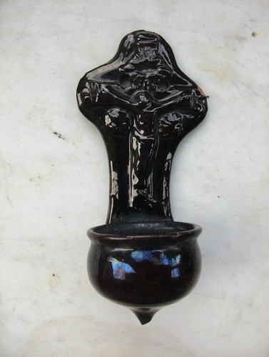 Beau bénitier christ - , et