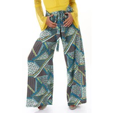 Pantalone palazzo donna patch
