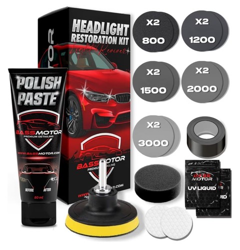Kit per lucidare fari opachi - per, e