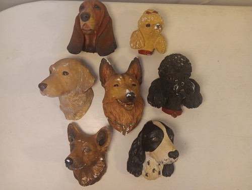 Bossons chalkware dog - 7x, heads