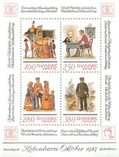 6. Denmark 1987 International Stamp Exhibition Hafnia '87 Copenhagen high cv $30