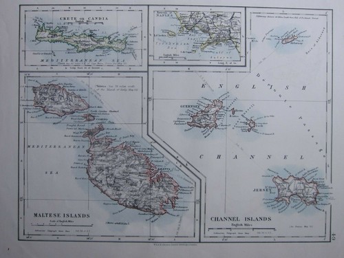 1916 map isole - ~, creta