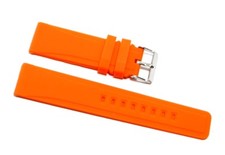 Cinturino silicone arancione per orologio 26mm tipo panerai gomma caucciù BR11