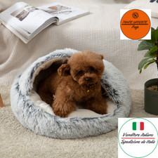 CUCCIA CUSCINO ROTONDA MORBIDA  PER CANI CANE GATTO ANIMALI DA INTERNO NO STRESS