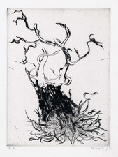 ZORAN MUSIC "Gefallter Baum, 1972 -Puntasecca,  - INCISIONE - GRAFICA