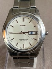 Orologio Seiko Calendario Perpetuo 8F33 00A0 Funzionante Cassa 37mm Polso 17cm